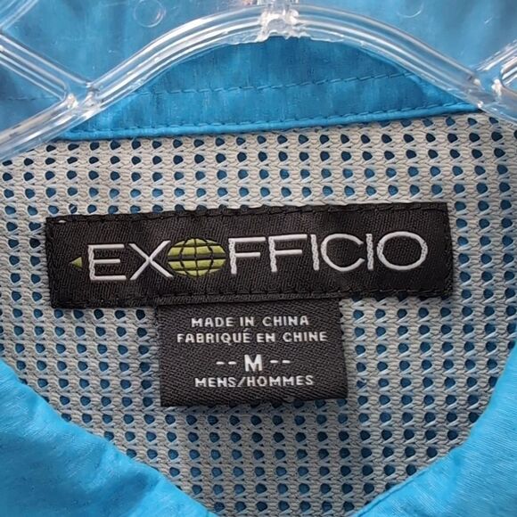 EXOFFICIO Sports or Casual Outdoor Shirt Blue Size Medium - Picture 5 of 8